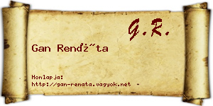 Gan Renáta névjegykártya